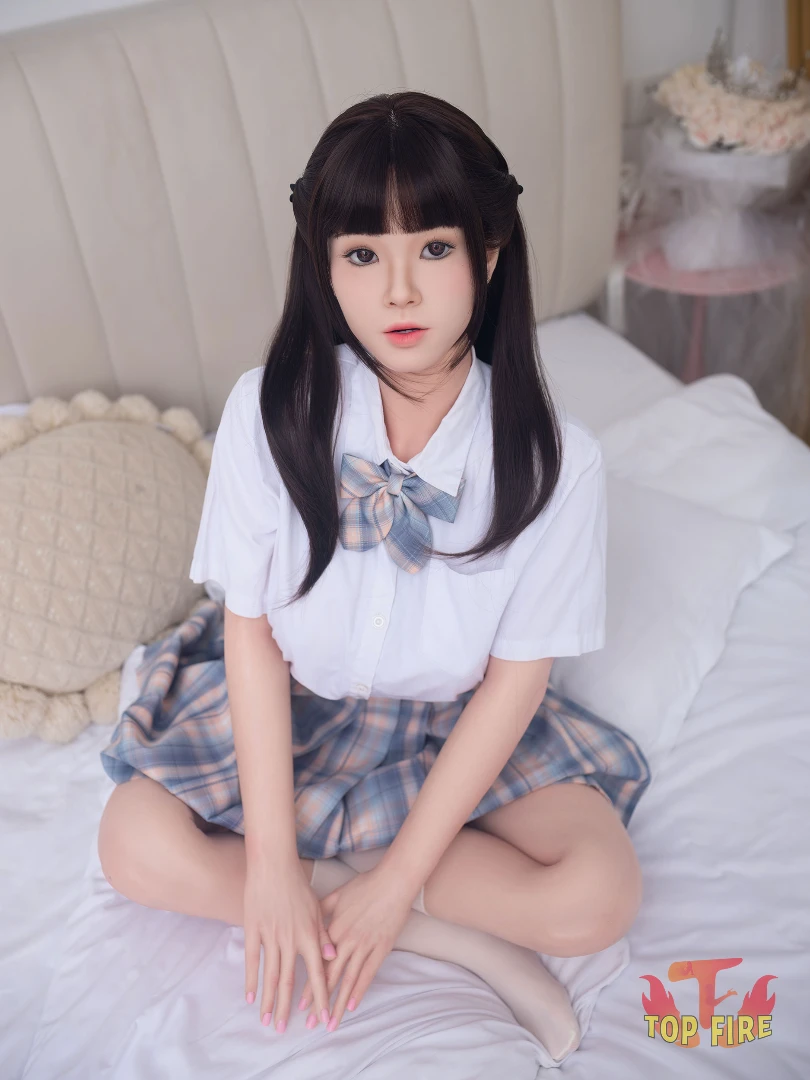 Top Fire 158cm Skinny Asian Silicone Doll Sharon - Ros Head D-Cup